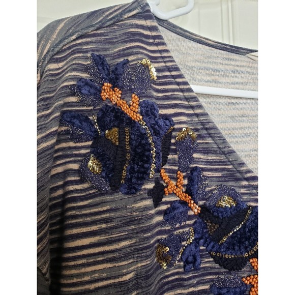 Soft Surroundings Mangata Tunic Medium Embroidered Sequin Beaded Top - Picture 7 of 11